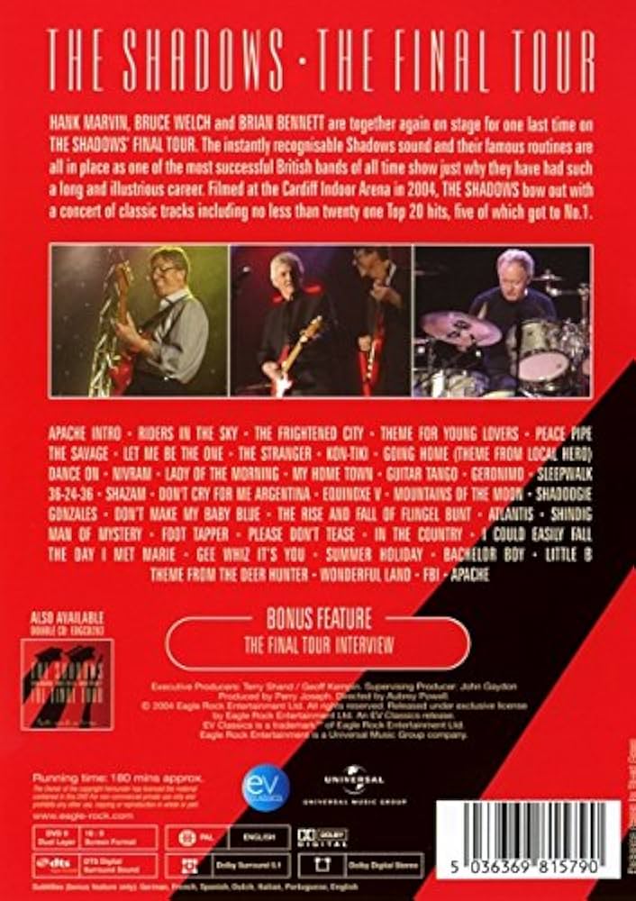 Final Tour [DVD] [2014] [NTSC]: Amazon.co.uk: The Shadows